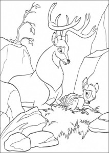 Jelonek Bambi- wydrukuj i pokoloruj
