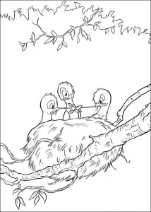 Pisklaki w gnieździe- Jelonek Bambi