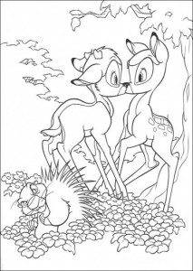 bambi i faline pocałunek